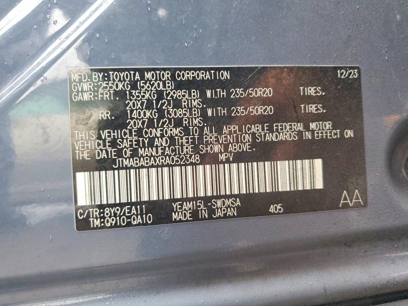 79544965 :رقم المزاد ، JTMABABAXRA052348 vin ، 2024 Subaru Solterra مزاد بيع