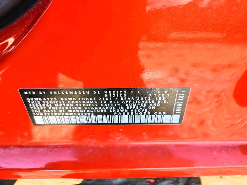 Aukcja sprzedaży 2021 Volkswagen Jetta, vin: 3VWC57BUXMM032963, numer aukcji: 46818416