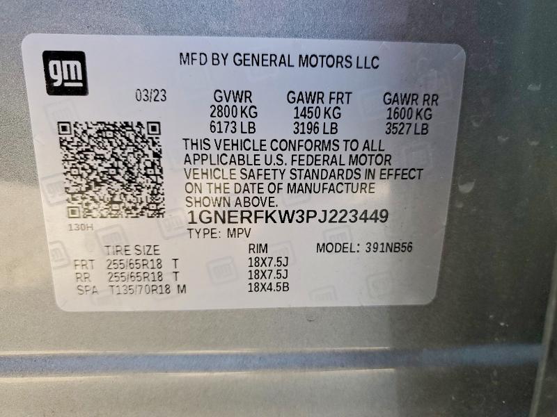 2023 Chevrolet Traverse მანქანა იყიდება აუქციონზე, vin: 1GNERFKW3PJ223449, აუქციონის ნომერი: 51806396