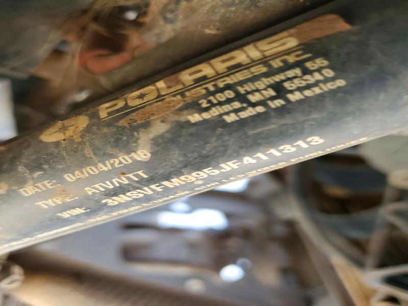 2018 Polaris Rzr მანქანა იყიდება აუქციონზე, vin: 3NSVFM995JF411313, აუქციონის ნომერი: 48113116