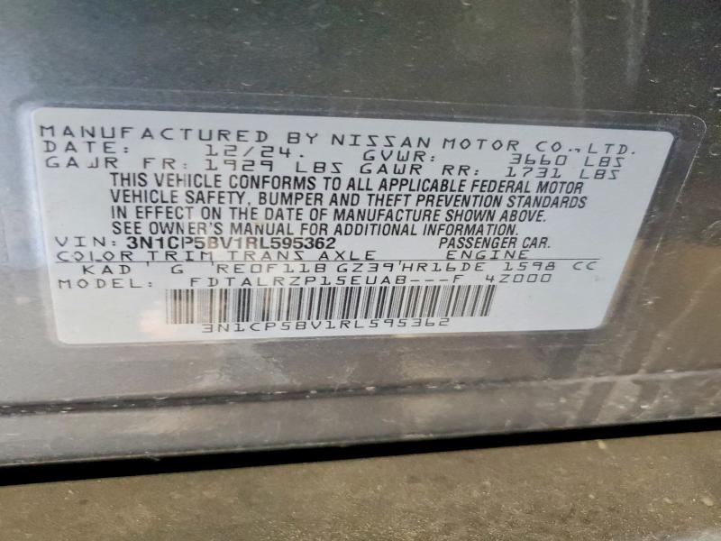 Продаж на аукціоні авто 2024 Nissan Kicks, vin: 3N1CP5BV1RL595362, номер лоту: 79976375