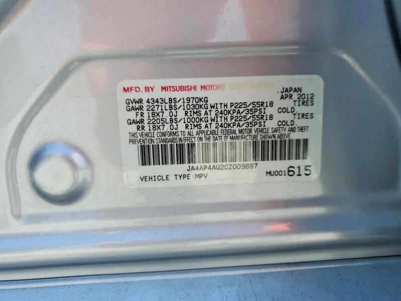 Продаж на аукціоні авто 2012 Mitsubishi Outlander Sport, vin: JA4AP4AU2CZ009897, номер лоту: 47364226