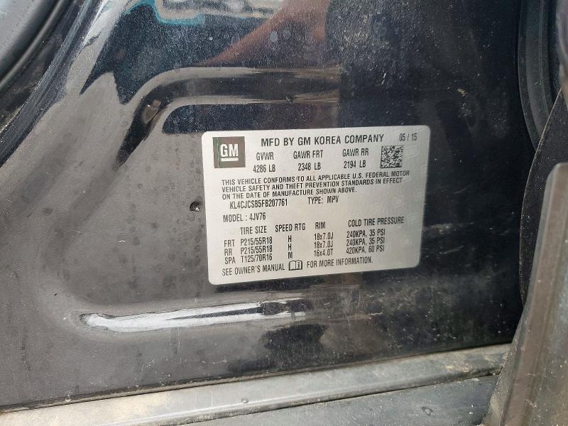 41719356 :رقم المزاد ، KL4CJCSB5FB207761 vin ، 2015 Buick Encore مزاد بيع