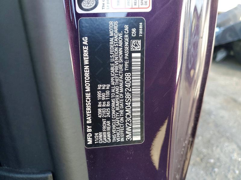Aukcja sprzedaży 2025 Bmw 230i, vin: 3MW23CM04S8F24088, numer aukcji: 46370786