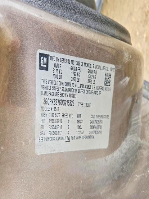 2013 Chevrolet Silverado მანქანა იყიდება აუქციონზე, vin: 3GCPKSE76DG215328, აუქციონის ნომერი: 79780465