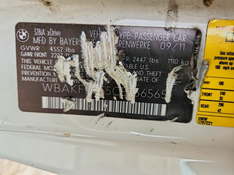 Продажа на аукционе авто 2012 Bmw 328, vin: WBAKF5C55CE656565, номер лота: 46351796