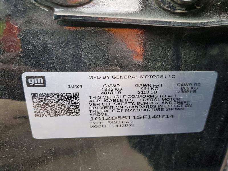 Aukcja sprzedaży 2025 Chevrolet Malibu, vin: 1G1ZD5ST1SF140714, numer aukcji: 46962816