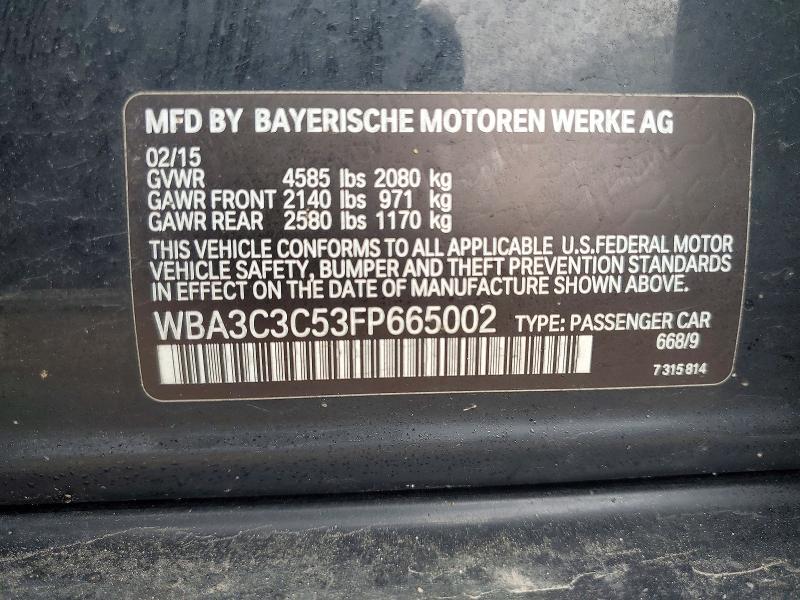 Aukcja sprzedaży 2015 Bmw 320, vin: WBA3C3C53FP665002, numer aukcji: 48240886