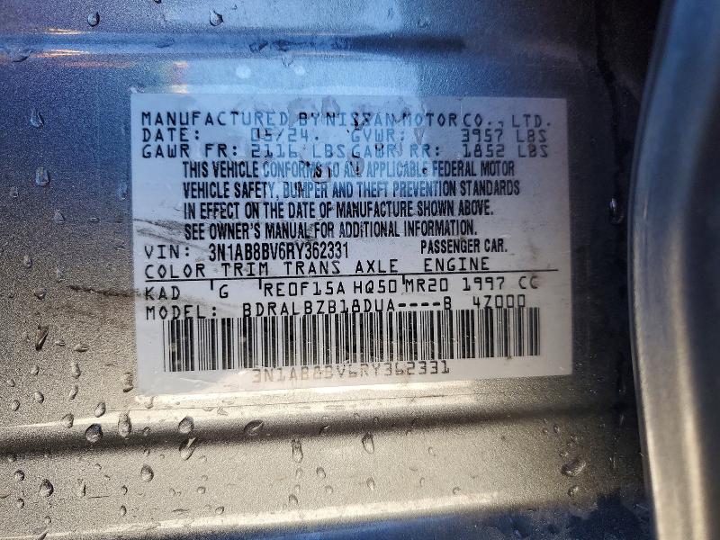 Продажа на аукционе авто 2024 Nissan Sentra, vin: 3N1AB8BV6RY362331, номер лота: 45989526