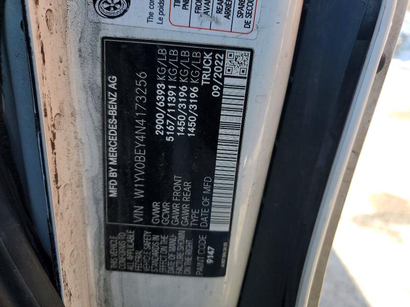 Продаж на аукціоні авто 2022 Mercedes-benz Metris, vin: W1YV0BEY4N4173256, номер лоту: 76858985
