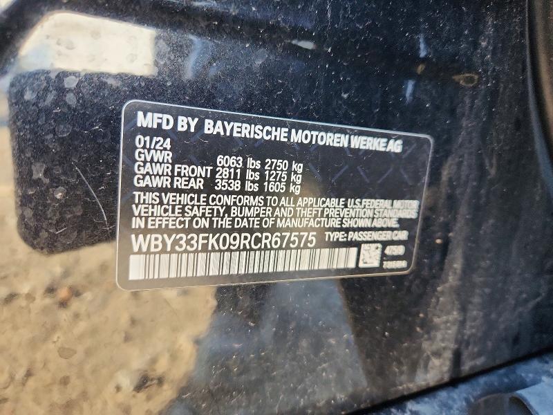 Продажа на аукционе авто 2024 Bmw I5, vin: WBY33FK09RCR67575, номер лота: 46730246