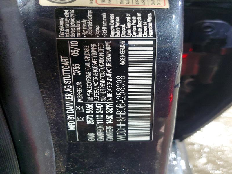 Продаж на аукціоні авто 2011 Mercedes-benz E, vin: WDDHH8HB0BA258098, номер лоту: 45469966