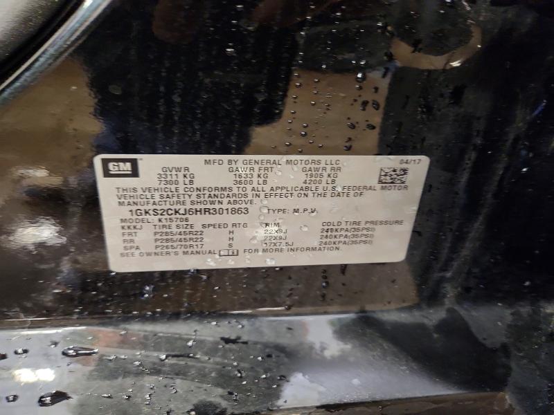 2017 Gmc Yukon მანქანა იყიდება აუქციონზე, vin: 1GKS2CKJ6HR301863, აუქციონის ნომერი: 46899076