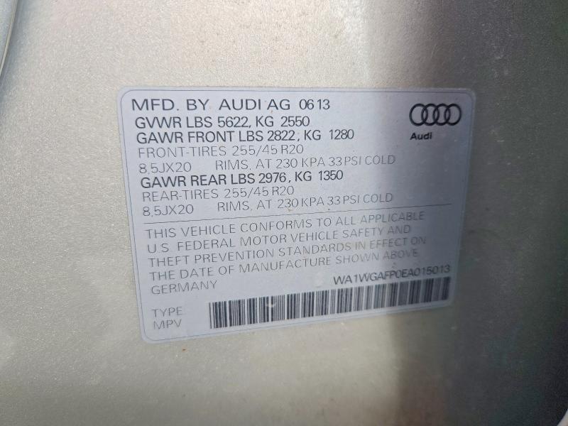 Продажа на аукционе авто 2014 Audi Q5, vin: WA1WGAFP0EA015013, номер лота: 47707626
