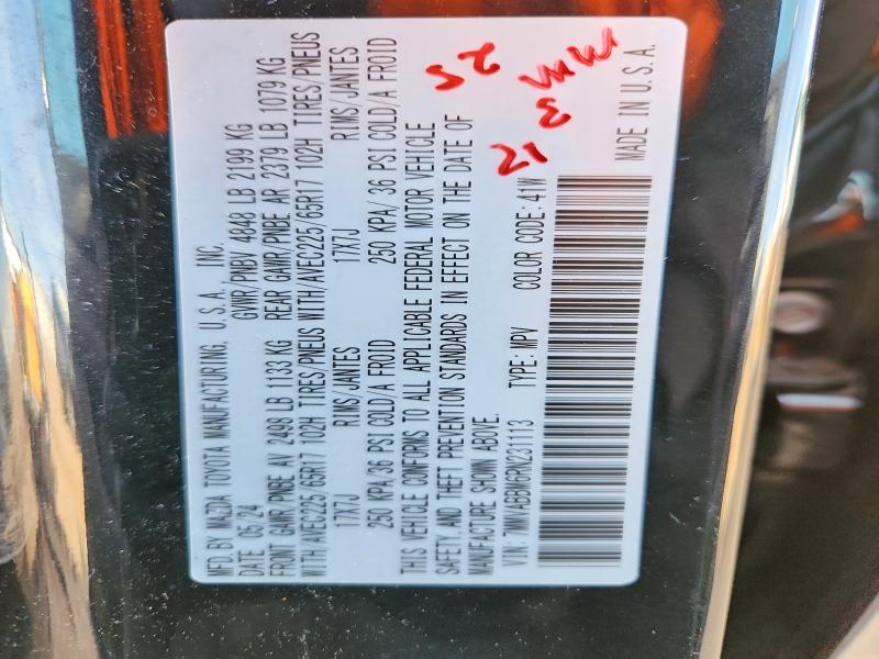 Aukcja sprzedaży 2024 Mazda Cx-50, vin: 7MMVABBM6RN231113, numer aukcji: 47121956