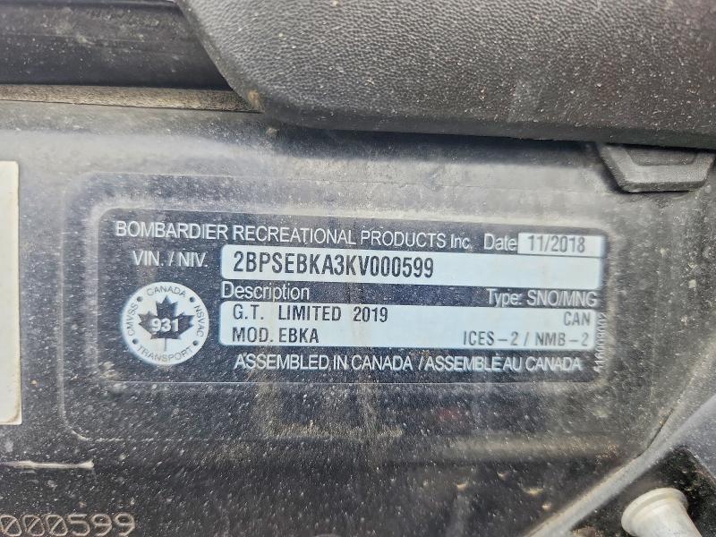 Aukcja sprzedaży 2019 Skidoo 900 Grand, vin: 2BPSEBKA3KV000599, numer aukcji: 79031525