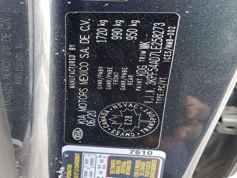 Aukcja sprzedaży 2020 Kia Forte Ex 4p, vin: 3KPF54AD7LE258273, numer aukcji: 46217826