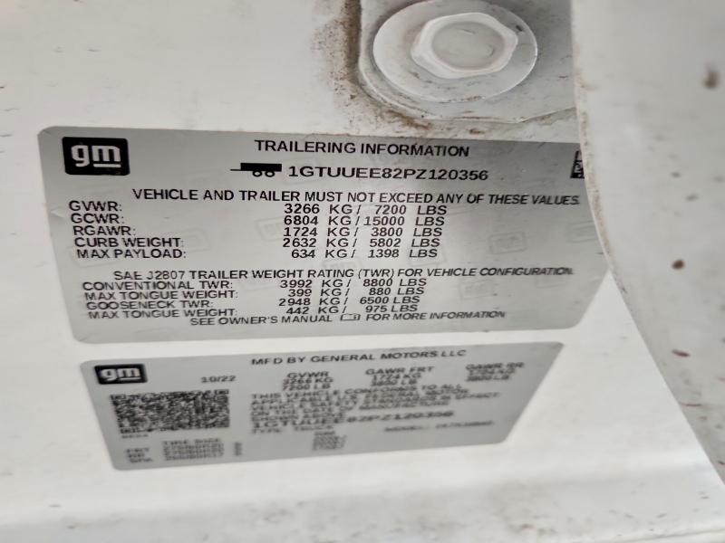 46564746 :رقم المزاد ، 1GTUUEE82PZ120356 vin ، 2023 Gmc Sierra مزاد بيع