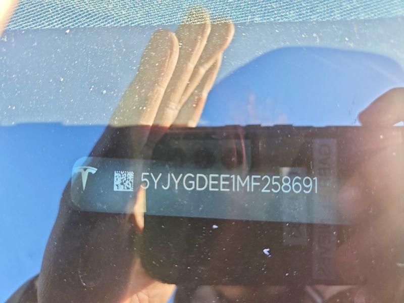 Aukcja sprzedaży 2021 Tesla Model Y, vin: 5YJYGDEE1MF258691, numer aukcji: 47151646