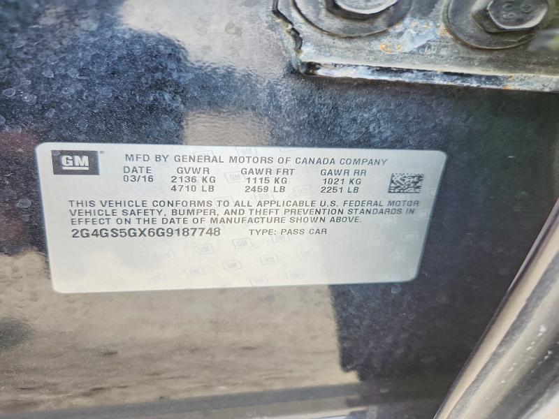 47131866 :رقم المزاد ، 2G4GS5GX6G9187748 vin ، 2016 Buick Regal مزاد بيع