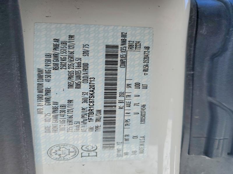 Aukcja sprzedaży 2025 Ford Transit, vin: 1FTBR1C87SKA20713, numer aukcji: 46372096