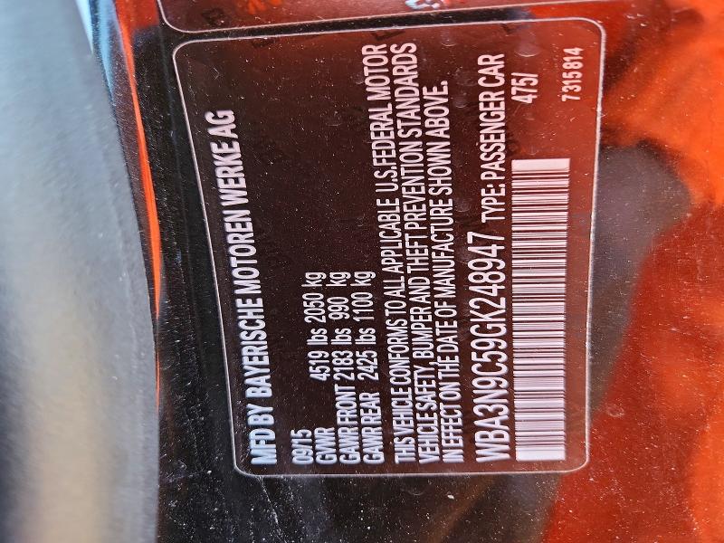 46628286 :رقم المزاد ، WBA3N9C59GK248947 vin ، 2016 Bmw 428 مزاد بيع