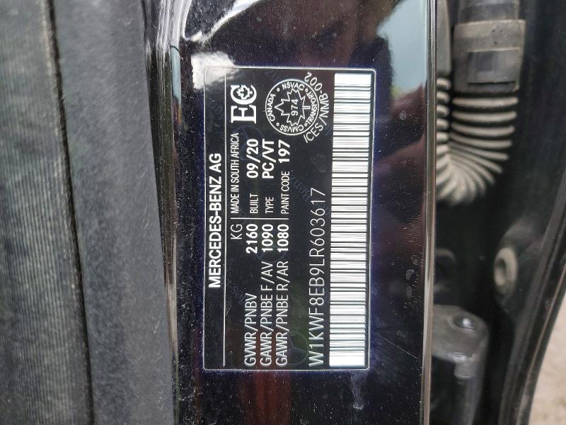 Aukcja sprzedaży 2020 Mercedes-benz C, vin: W1KWF8EB9LR603617, numer aukcji: 46711886