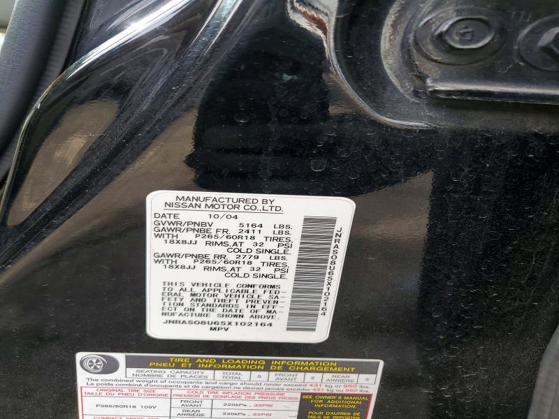 Продажа на аукционе авто 2005 Infiniti Fx35, vin: JNRAS08U65X102164, номер лота: 46053356