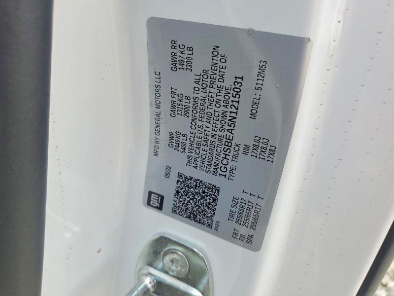 Продаж на аукціоні авто 2022 Chevrolet Colorado, vin: 1GCHSBEA5N1215031, номер лоту: 45465926