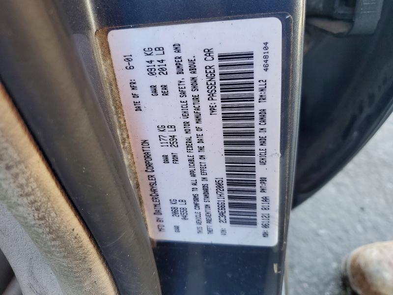 79128125 :رقم المزاد ، 2C3AE66G11H720051 vin ، 2001 Chrysler 300m مزاد بيع