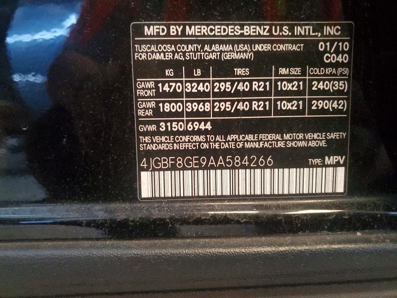 Продажа на аукционе авто 2010 Mercedes-benz Gl, vin: 4JGBF8GE9AA584266, номер лота: 46016916