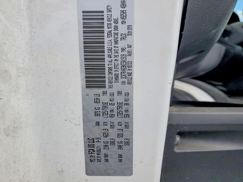 78983365 :رقم المزاد ، 3C6TRVAG9KE501918 vin ، 2019 Ram Promaster 1500 مزاد بيع