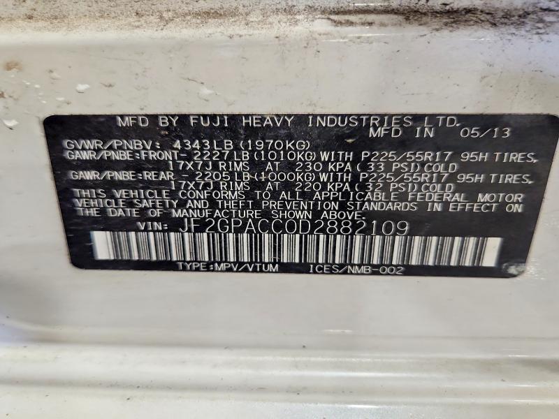 Продажа на аукционе авто 2013 Subaru Xv Crosstrek, vin: JF2GPACC0D2882109, номер лота: 46236476