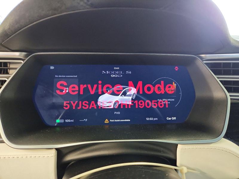 Aukcja sprzedaży 2017 Tesla Model S, vin: 5YJSA1E27HF190561, numer aukcji: 79906865
