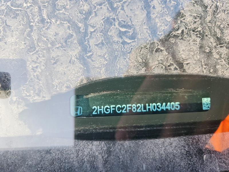 46354726 :رقم المزاد ، 2HGFC2F82LH034405 vin ، 2020 Honda Civic مزاد بيع