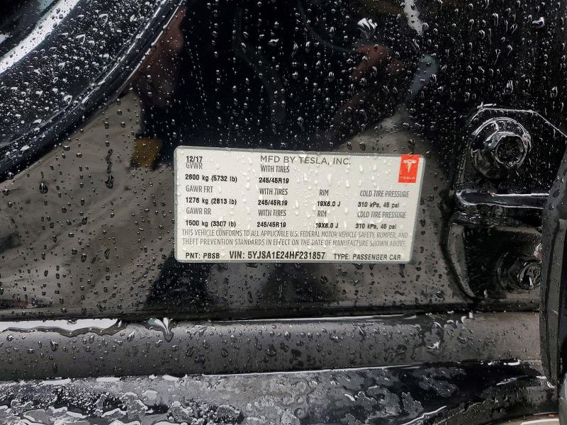 Продаж на аукціоні авто 2017 Tesla Model S, vin: 5YJSA1E24HF231857, номер лоту: 46917296