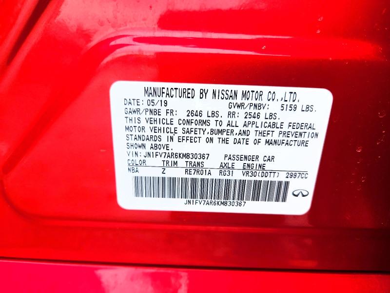 Aukcja sprzedaży 2019 Infiniti Q50, vin: JN1FV7AR6KM830367, numer aukcji: 45597886