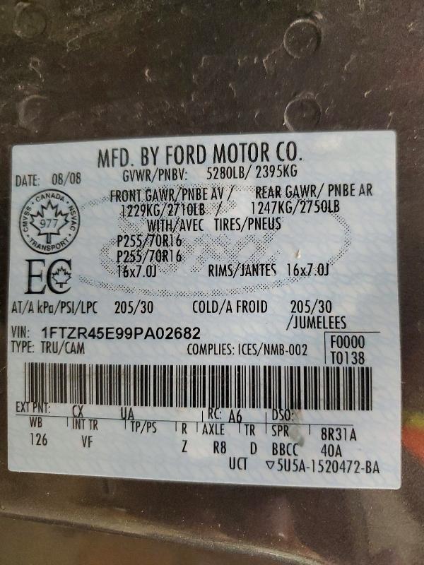 Aukcja sprzedaży 2009 Ford Ranger, vin: 1FTZR45E99PA02682, numer aukcji: 47071146