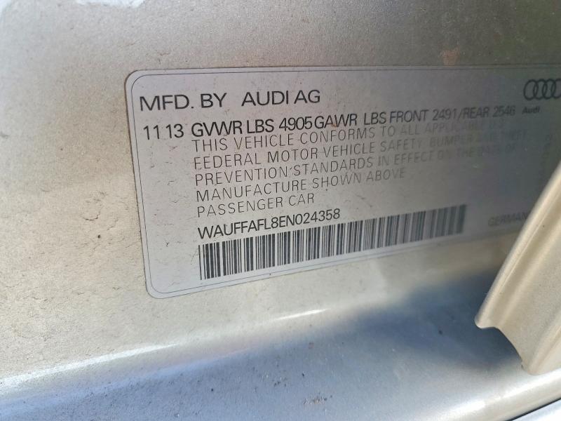 46233606 :رقم المزاد ، WAUFFAFL8EN024358 vin ، 2014 Audi A4 مزاد بيع