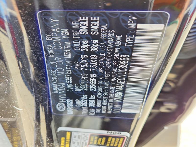 79580885 :رقم المزاد ، KM8KM4AE0NU089868 vin ، 2022 Hyundai Ioniq 5 مزاد بيع