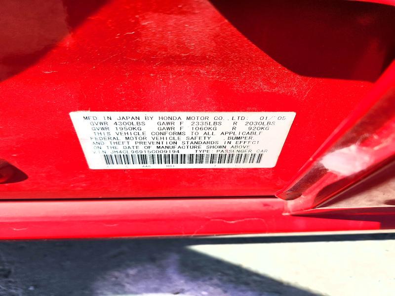 Aukcja sprzedaży 2005 Acura Tsx, vin: JH4CL96915C009194, numer aukcji: 41606796