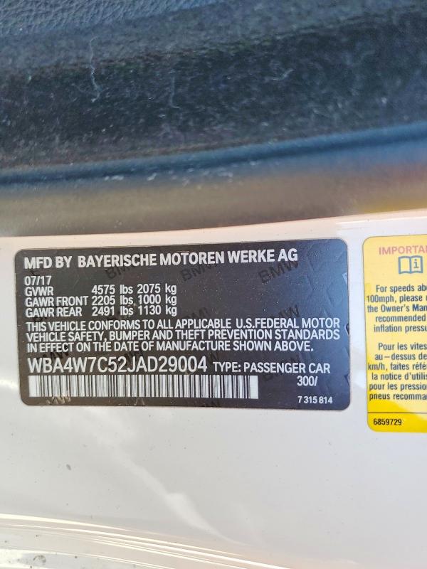 Продаж на аукціоні авто 2018 Bmw 440i, vin: WBA4W7C52JAD29004, номер лоту: 79908855