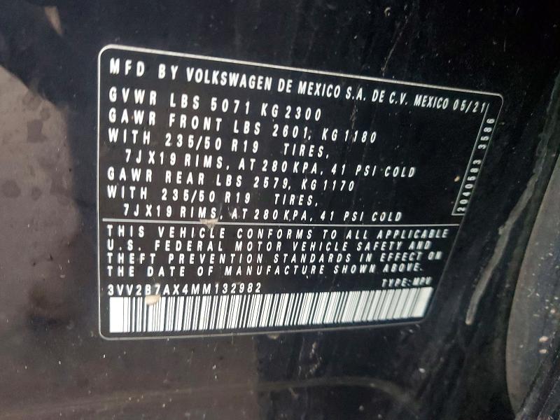 Продаж на аукціоні авто 2021 Volkswagen Tiguan, vin: 3VV2B7AX4MM132982, номер лоту: 47783906