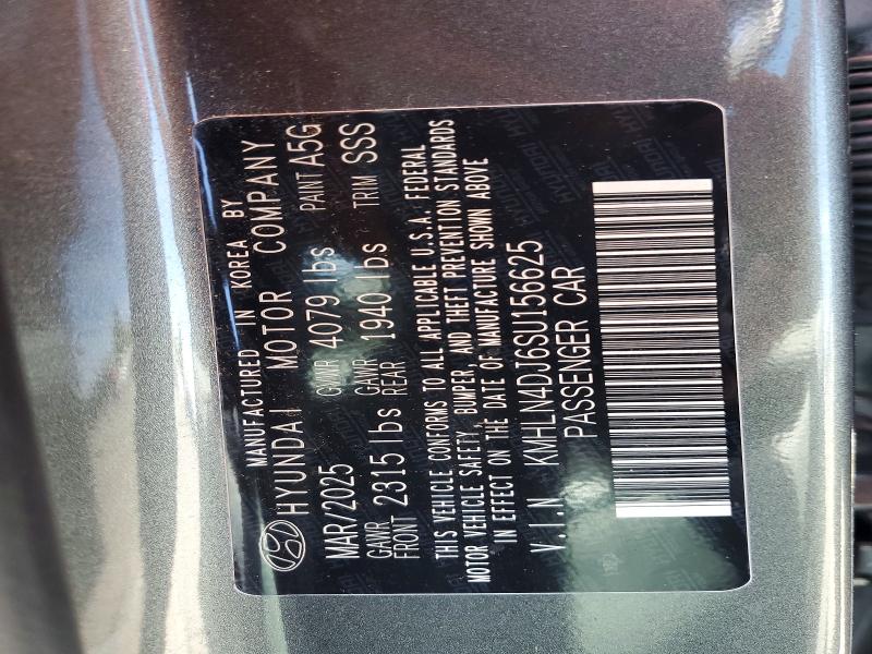 2025 Hyundai Elantra Hybrid მანქანა იყიდება აუქციონზე, vin: KMHLN4DJ6SU156625, აუქციონის ნომერი: 47829686