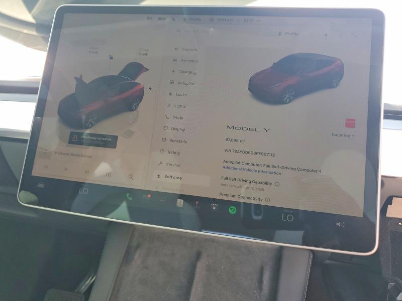 Aukcja sprzedaży 2023 Tesla Model Y, vin: 7SAYGDED8PF907112, numer aukcji: 46953696
