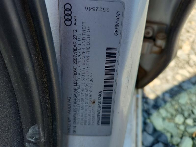 47394726 :رقم المزاد ، WAUGFAFC2FN012468 vin ، 2015 Audi A6 مزاد بيع