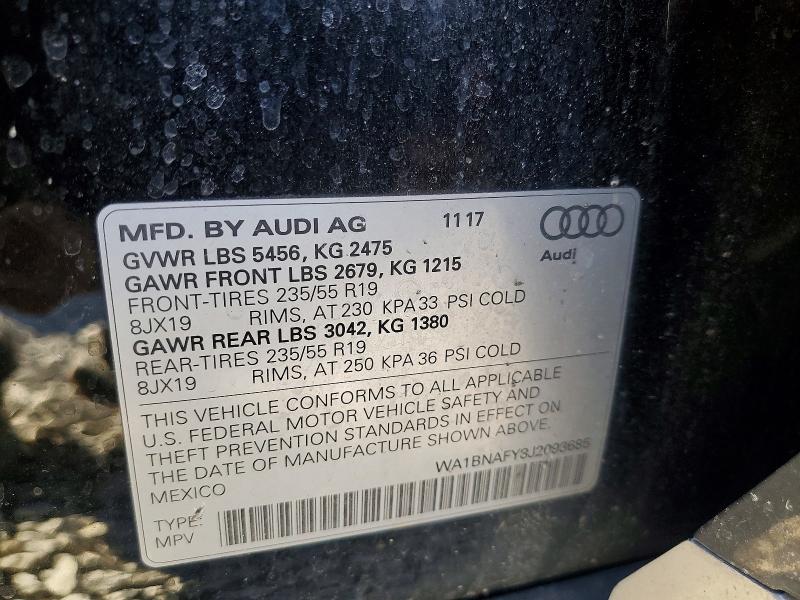 Aukcja sprzedaży 2018 Audi Q5, vin: WA1BNAFY8J2093685, numer aukcji: 78116885