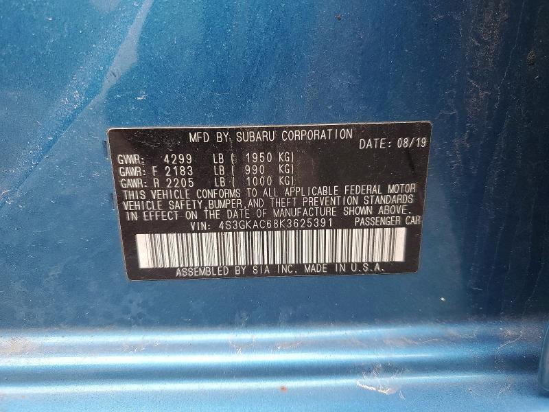 Продажа на аукционе авто 2019 Subaru Impreza, vin: 4S3GKAC68K3625391, номер лота: 46453636