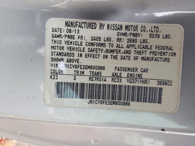 Продаж на аукціоні авто 2014 Infiniti Q60 Convertible, vin: JN1CV6FE2EM900986, номер лоту: 45840446
