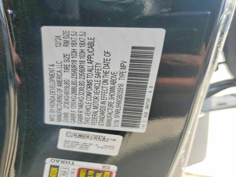 Продаж на аукціоні авто 2025 Honda Odyssey, vin: 5FNRL6H66SB035916, номер лоту: 48085206
